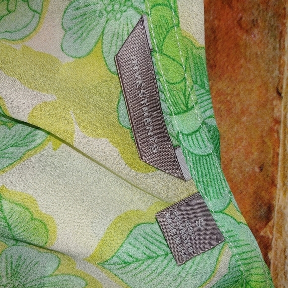 Investments Floral Button Shirt S - Picture 6 of 7